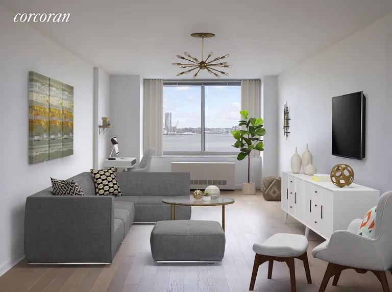 New York City Real Estate | View 400 Chambers Street, 8-V | 1 Bed, 1 Bath | View 1