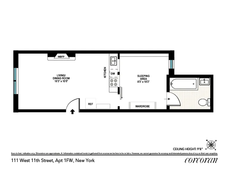 111 West 11th Street, 1FW | floorplan | View 7