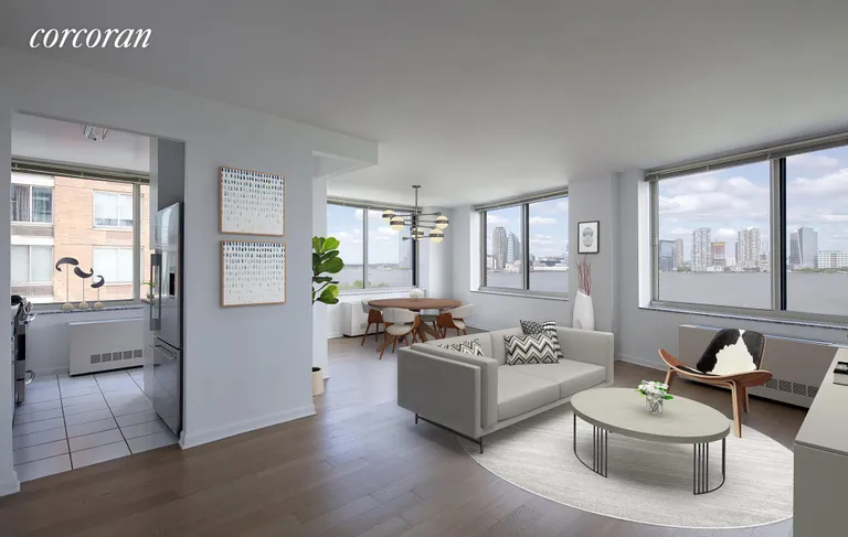 New York City Real Estate | View 400 Chambers Street, 3-D | 2 Beds, 2 Baths | View 1