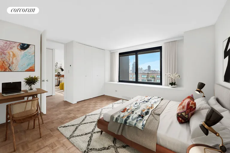 New York City Real Estate | View 531 Main Street, 1310 | Master-size BR w/ensuite & room for work station | View 4