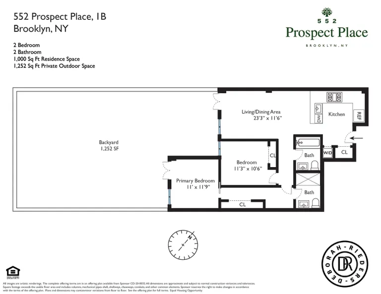 552 Prospect Place, 1B | floorplan | View 22