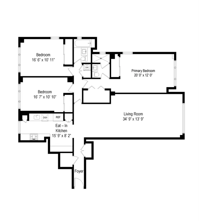 New York City Real Estate | View 345 East 56th Street, 5J | Floor Plan | View 11