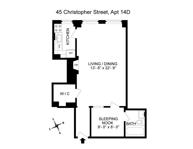 45 Christopher Street, 14D | floorplan | View 7