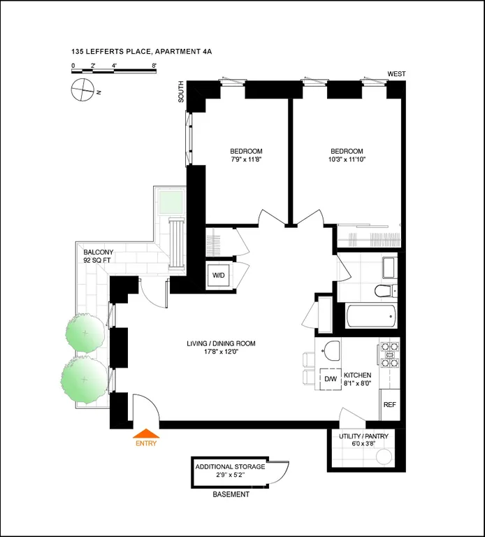 135 Lefferts Place, 4A | floorplan | View 12