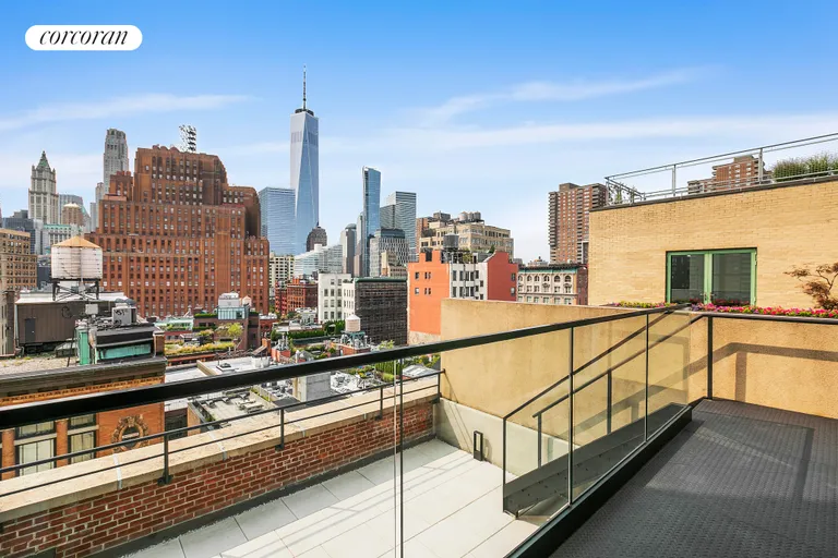New York City Real Estate | View 27 North Moore Street, PHB | Enter your own terrace from your living room | View 4