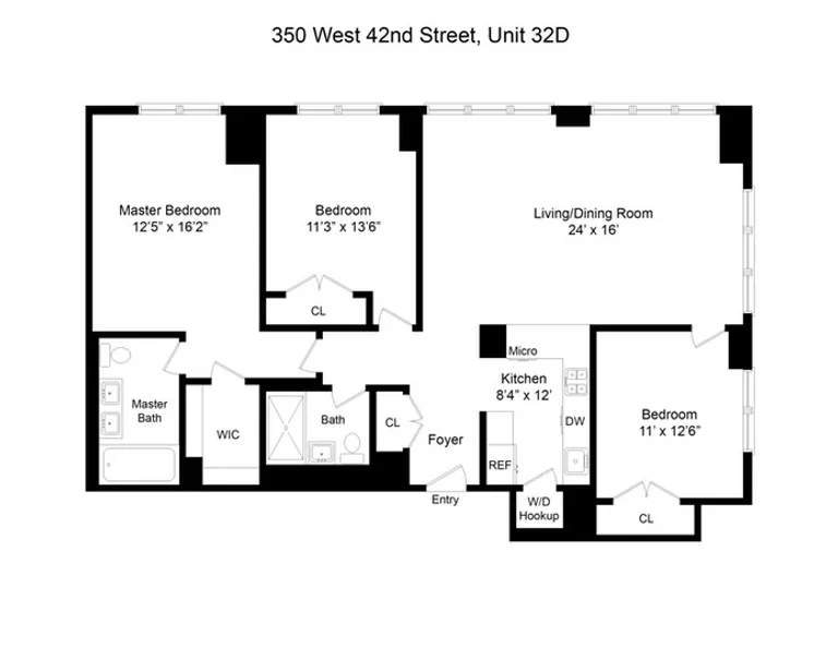 350 West 42Nd Street, 32D | floorplan | View 5