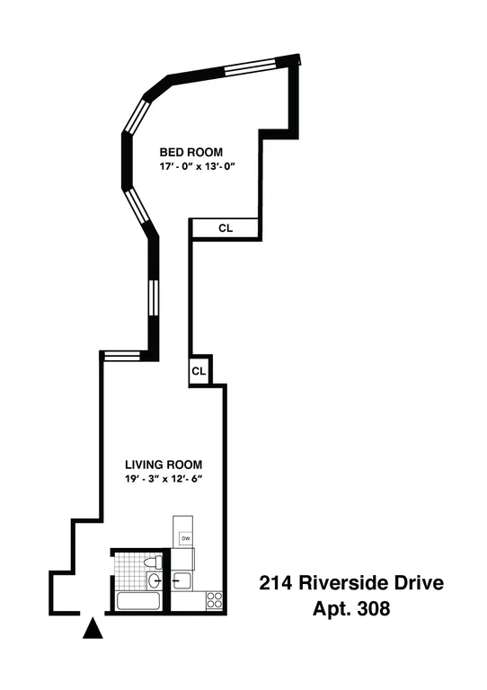 214 Riverside Drive, 308 | floorplan | View 12