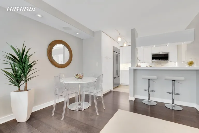 New York City Real Estate | View 45 East 25th Street, 15D | dining in the dining area or at the breakfast bar | View 3