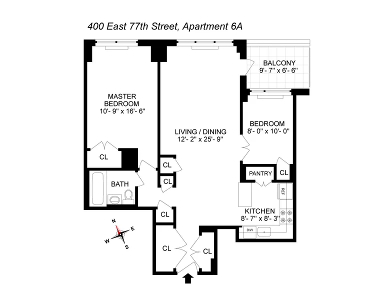 400 East 77th Street, 6A | floorplan | View 8
