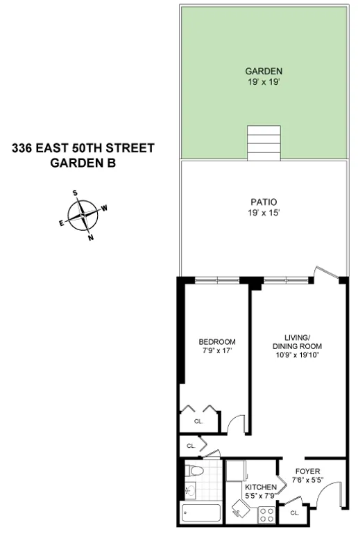 336 East 50th Street, GARDENB | floorplan | View 7