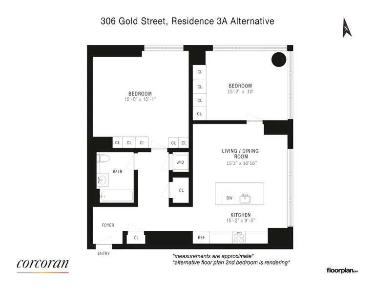 306 Gold Street, 3A | floorplan | View 11