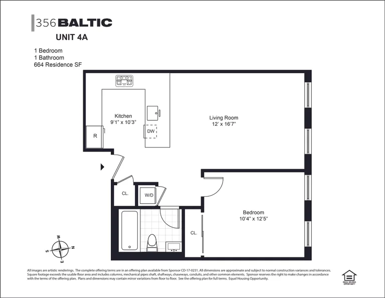 356 Baltic Street, 4A | floorplan | View 1