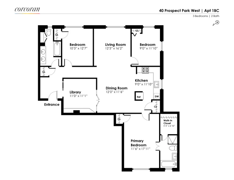 40 Prospect Park West, 1BC | floorplan | View 10