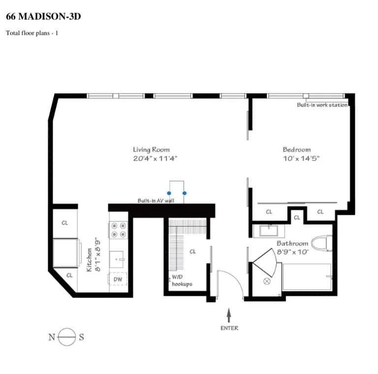 66 MADISON AVENUE, 3D | floorplan | View 6