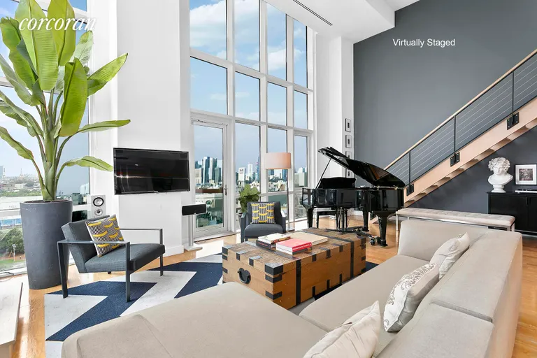 New York City Real Estate | View 34 North 7th Street, PH1D | Open Great Room | View 2