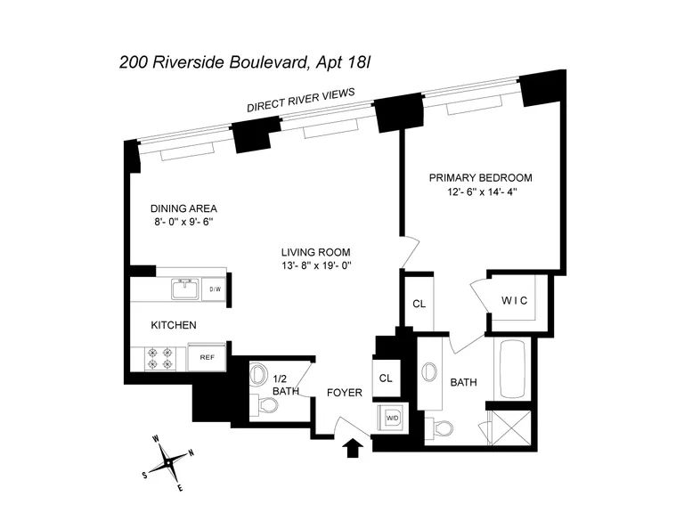 200 Riverside Boulevard, 18I | floorplan | View 9