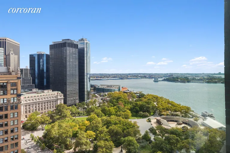 New York City Real Estate | View 10 West Street, 26D | View of Battery Park and Harbor | View 3