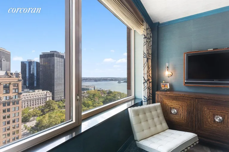New York City Real Estate | View 10 West Street, 26D | View from Bedroom | View 7