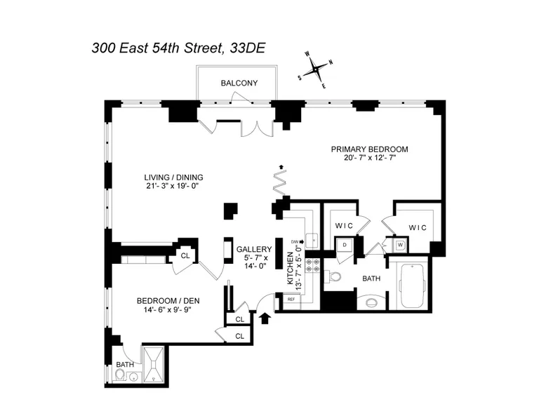 300 East 54th Street, 33DE | floorplan | View 10