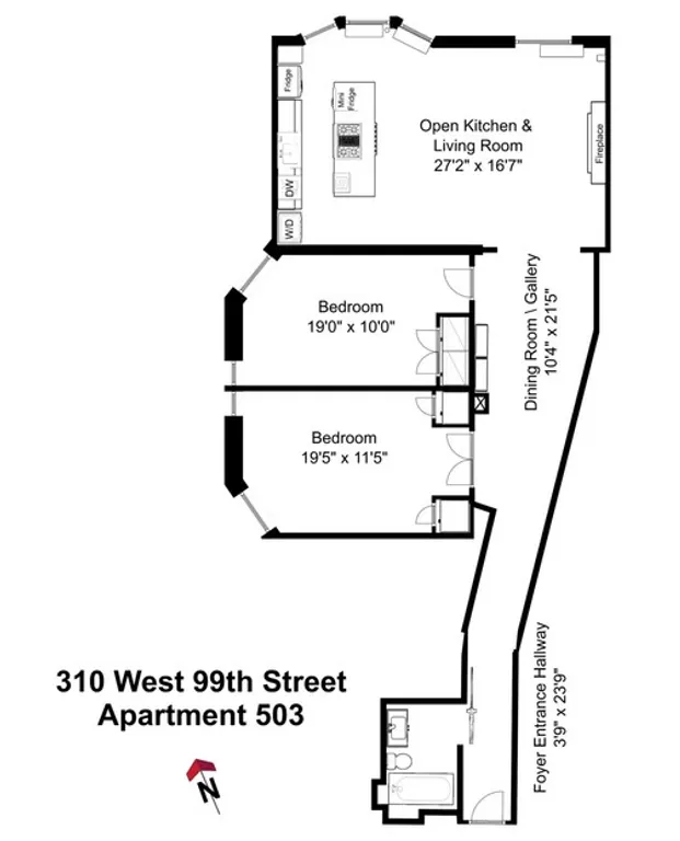 310 West 99th Street, 503 | floorplan | View 11