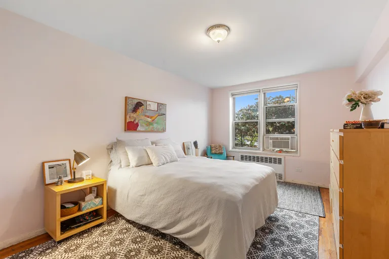 New York City Real Estate | View 385 East 16th Street, 5C | King-sized bedroom overlooking tree-tops | View 4