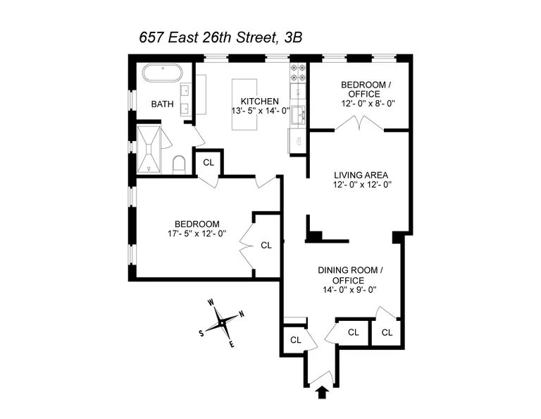 657 East 26th Street, 3B | floorplan | View 9