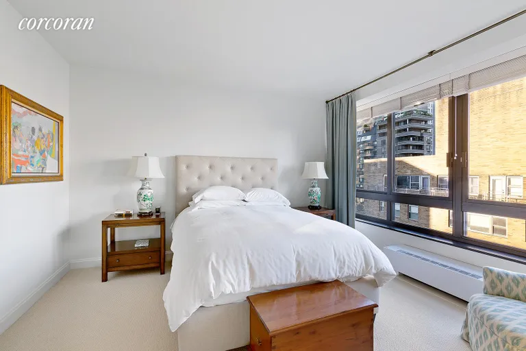 New York City Real Estate | View 100 United Nations Plaza, 14G | Spacious primary bedroom with northern exposure | View 5