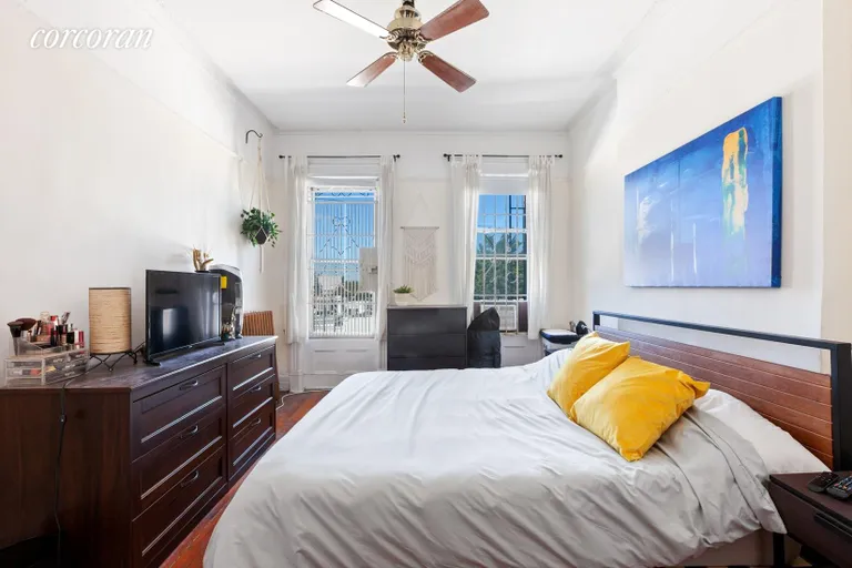 New York City Real Estate | View 340 6th Avenue | King-sized back bedroom | View 4