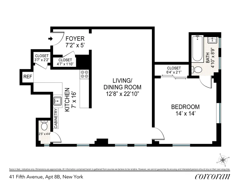 41 Fifth Avenue, 8B | floorplan | View 13