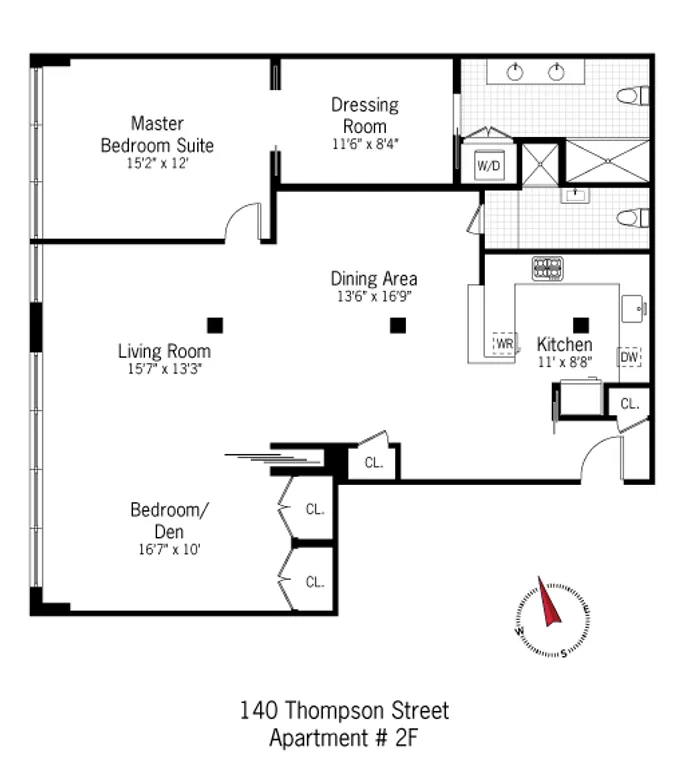 140 Thompson Street, 2F | floorplan | View 9