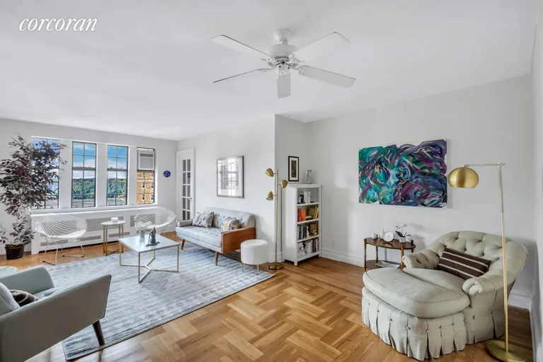 New York City Real Estate | View 116 Pinehurst Avenue, F61/62 | Expansive LR with 2 seating areas for versatility | View 3