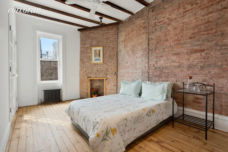 New York City Real Estate | View 822 President Street, 4 | Exposed brick and beamed ceilings | View 6