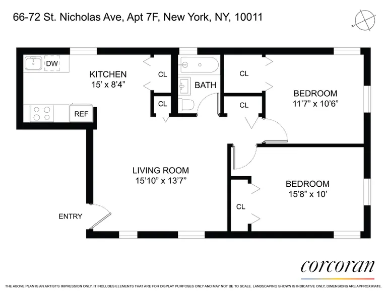 66-72 Saint Nicholas Avenue, 7F | floorplan | View 13