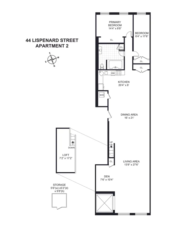 44 Lispenard Street, 2 FL | floorplan | View 12