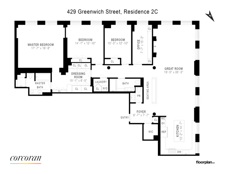 429 Greenwich Street, 2C | floorplan | View 11