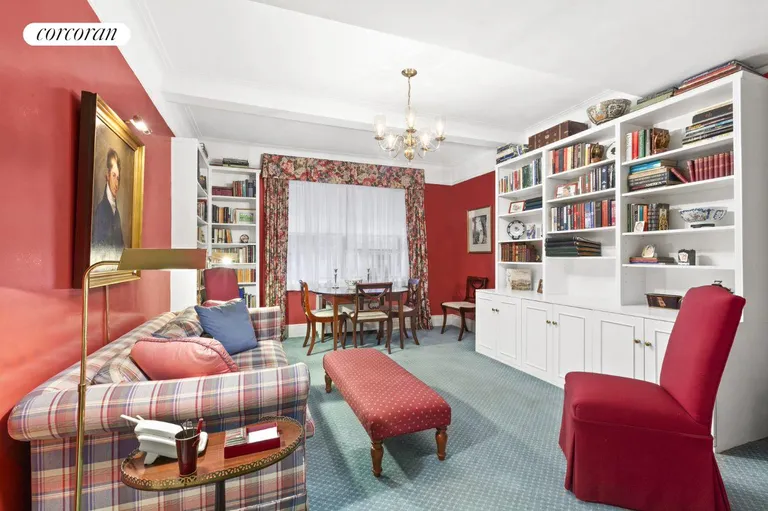 New York City Real Estate | View 49 East 96th Street, 3A | Den / Dining Room with built-in bookcases | View 2