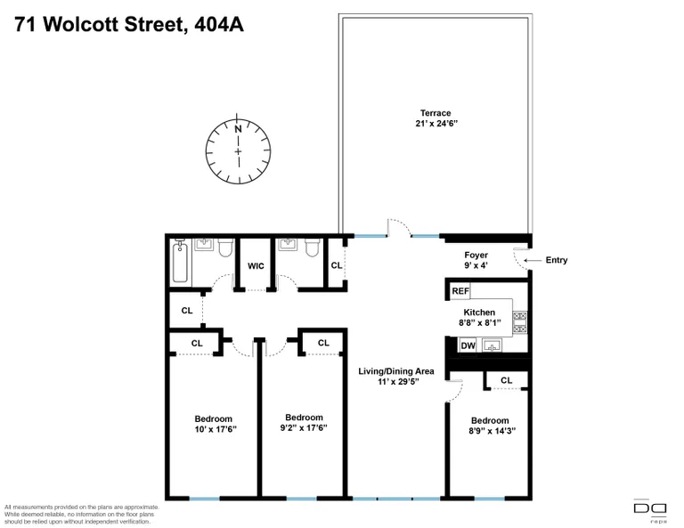 71 Wolcott Street, 404A | floorplan | View 10