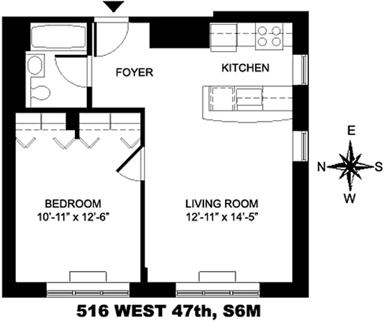 516 West 47th Street, S6M | floorplan | View 12