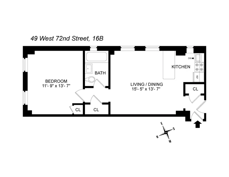 49 West 72Nd Street, 16B | floorplan | View 5