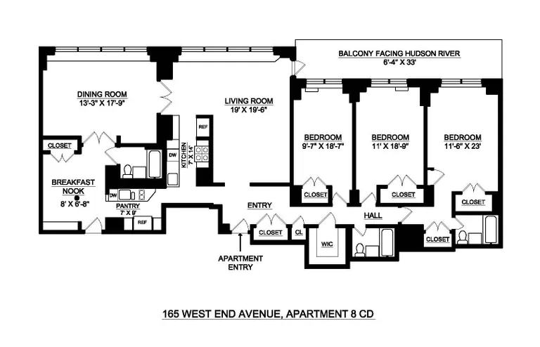 165 West End Avenue, 8CD | floorplan | View 8