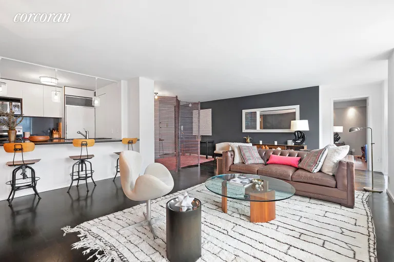 New York City Real Estate | View 311 Greenwich Street, 6EF | Expansive Living Area | View 2