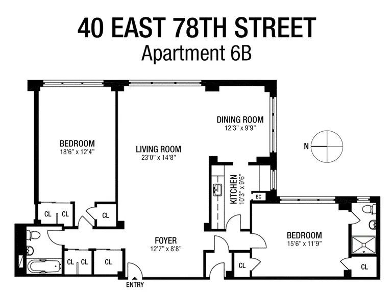 40 East 78th Street, 6B | floorplan | View 9