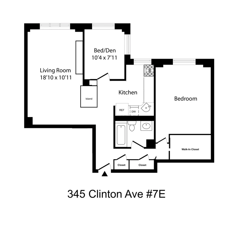 345 Clinton Avenue, 7E | floorplan | View 10