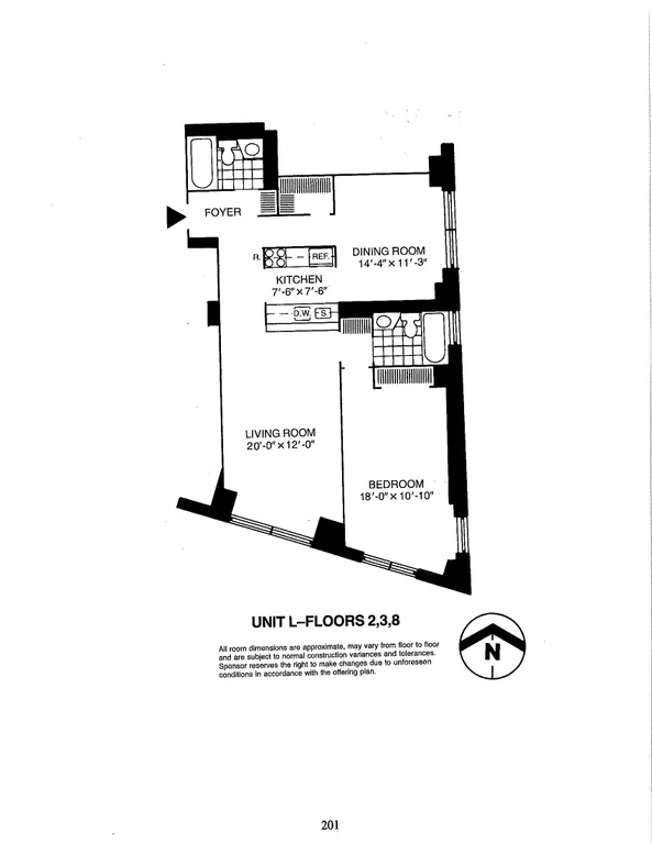 380 Rector Place, 3L | floorplan | View 2