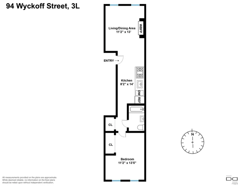 94 Wyckoff Street, 3L | floorplan | View 7