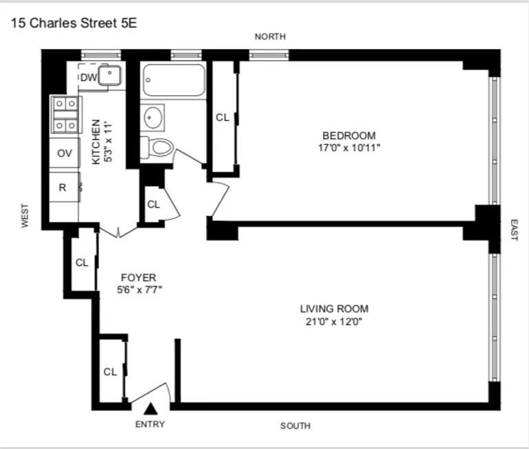 15 CHARLES STREET, 5E | floorplan | View 8