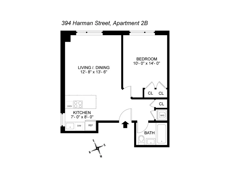 394 Harman Street, 2B | floorplan | View 6