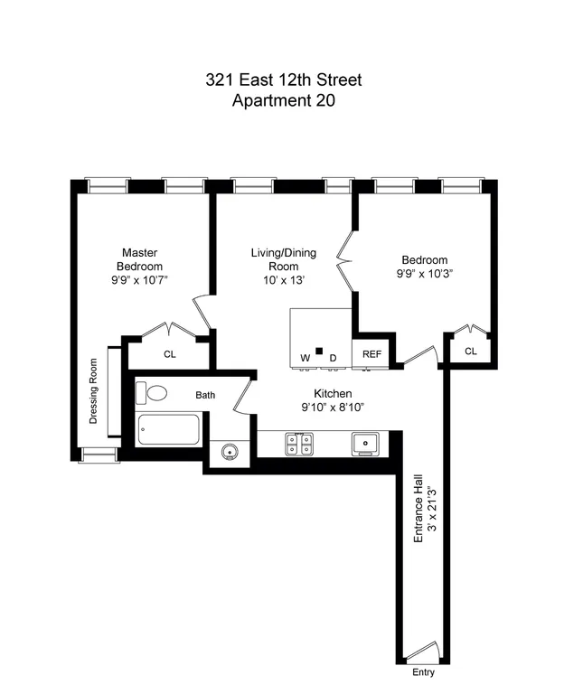 321 East 12th Street, 20 | floorplan | View 14