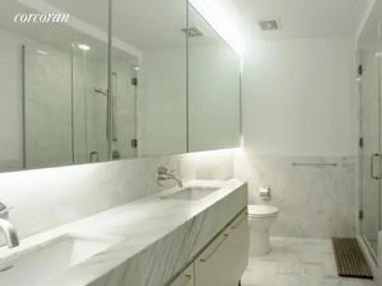 New York City Real Estate | View 200 Chambers Street, 15D | master bathroom | View 4