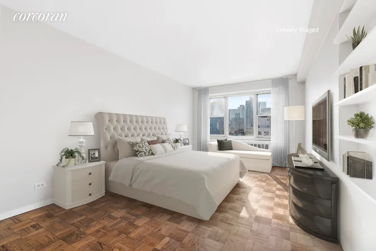 New York City Real Estate | View 440 East 79th Street, 14F | Bedroom - Virtually Staged | View 5